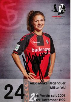 Anja Maike Hegenauer  2016/2017  SC Freiburg  Frauen Fußball Autogrammkarte original signiert 
