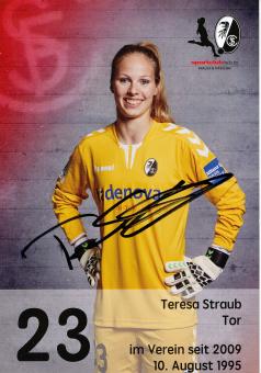 Teresa Straub  2016/2017  SC Freiburg  Frauen Fußball Autogrammkarte original signiert 