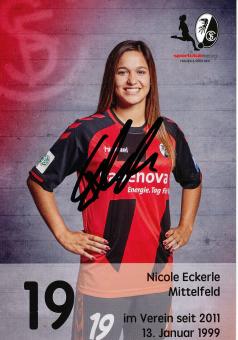Nicole Eckerle  2016/2017  SC Freiburg  Frauen Fußball Autogrammkarte original signiert 