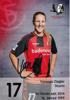 Vanessa Ziegler  2016/2017  SC Freiburg  Frauen Fußball Autogrammkarte original signiert 