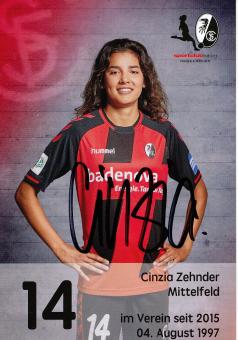 Cinzia Zehnder  2016/2017  SC Freiburg  Frauen Fußball Autogrammkarte original signiert 