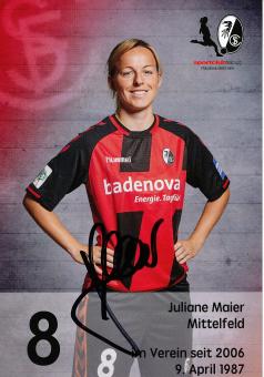 Juliane Maier  2016/2017  SC Freiburg  Frauen Fußball Autogrammkarte original signiert 