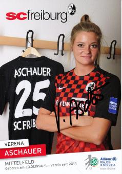Verena Aschauer  2015/2016  SC Freiburg  Frauen Fußball Autogrammkarte original signiert 