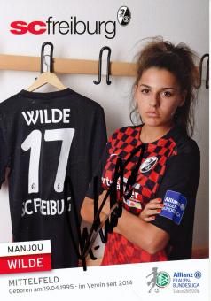 Manjou Wilde  2015/2016  SC Freiburg  Frauen Fußball Autogrammkarte original signiert 