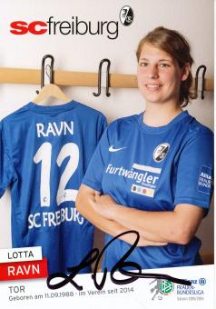 Lotta Ravn   2015/2016  SC Freiburg  Frauen Fußball Autogrammkarte original signiert 