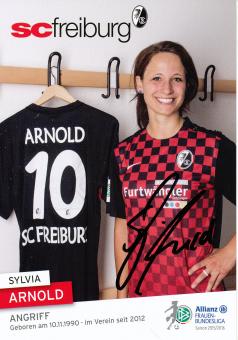 Sylvia Arnold   2015/2016  SC Freiburg  Frauen Fußball Autogrammkarte original signiert 