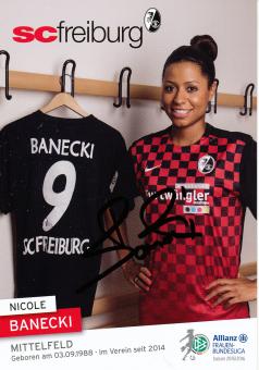 Nicole Banecki   2015/2016  SC Freiburg  Frauen Fußball Autogrammkarte original signiert 