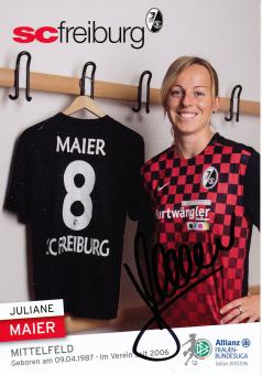 Juliane Maier   2015/2016  SC Freiburg  Frauen Fußball Autogrammkarte original signiert 