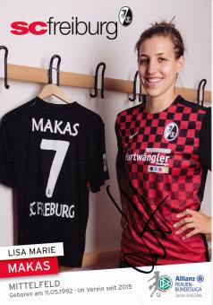 Lisa Marie Makas  2015/2016  SC Freiburg  Frauen Fußball Autogrammkarte original signiert 