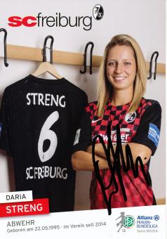 Daria Streng  2015/2016  SC Freiburg  Frauen Fußball Autogrammkarte original signiert 