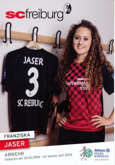 Franziska Jaser  2015/2016  SC Freiburg  Frauen Fußball Autogrammkarte original signiert 