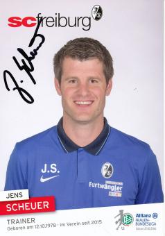 Jens Scheuer  2015/2016  SC Freiburg  Frauen Fußball Autogrammkarte original signiert 