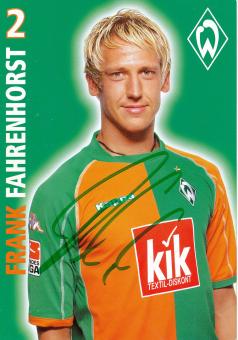 Frank Fahrenhorst  2005/2006  SV Werder Bremen  Fußball  Autogrammkarte original signiert 