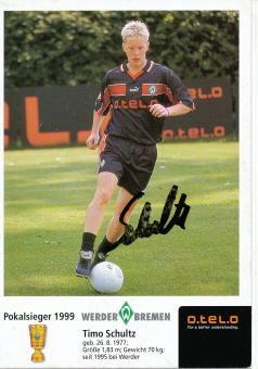 Timo Schultz  1999/2000  SV Werder Bremen  Fußball  Autogrammkarte original signiert 