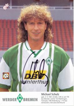 Michael Schulz  1996/1997  SV Werder Bremen  Fußball  Autogrammkarte original signiert 