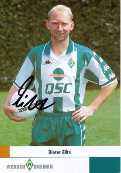 Dieter Eilts  2000/2001  SV Werder Bremen  Fußball  Autogrammkarte original signiert 