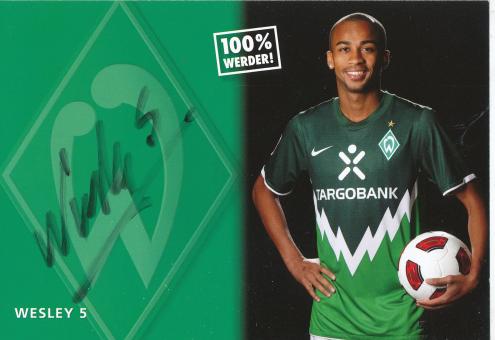 Wesley  2010/2011  SV Werder Bremen  Fußball  Autogrammkarte original signiert 