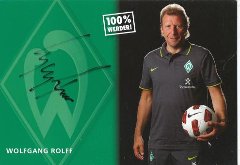 Wolfgang Rolff  2010/2011  SV Werder Bremen  Fußball  Autogrammkarte original signiert 