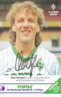Uwe Hartgen  SV Werder Bremen  Fußball  Autogrammkarte original signiert 