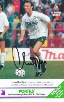 Uwe Hartgen  SV Werder Bremen  Fußball  Autogrammkarte original signiert 