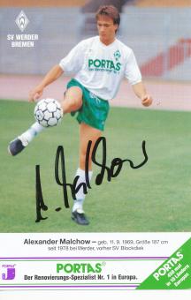 Alexander Malchow  SV Werder Bremen  Fußball  Autogrammkarte original signiert 