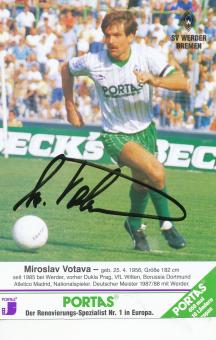 Miroslav Votava  SV Werder Bremen  Fußball  Autogrammkarte original signiert 