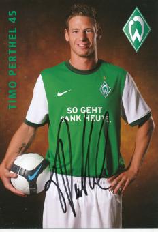 Timo Perthel  2009/2010  SV Werder Bremen  Fußball  Autogrammkarte original signiert 