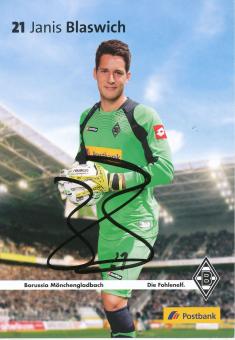 Janis Blaswich  2012/2013   Borussia Mönchengladbach  Fußball  Postbank  Autogrammkarte original signiert 