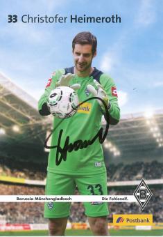 Christofer Heimeroth  2012/2013   Borussia Mönchengladbach  Fußball  Postbank  Autogrammkarte original signiert 