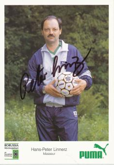 Hans Peter Linnerz  1986/1987  Borussia Mönchengladbach  Fußball  Autogrammkarte original signiert 