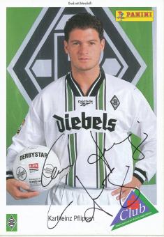 Karlheinz Pflipsen  1996/1997  Borussia Mönchengladbach  Fußball  Autogrammkarte original signiert 