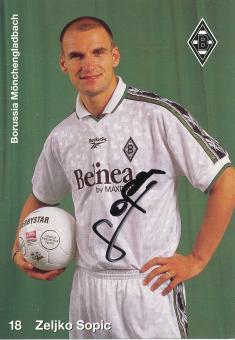 Zeljko Sopic  1998/1999  Borussia Mönchengladbach  Fußball  Autogrammkarte original signiert 