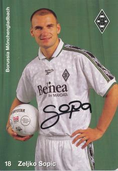 Zeljko Sopic  1998/1999  Borussia Mönchengladbach  Fußball  Autogrammkarte original signiert 