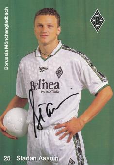 Sladan Asanin  1998/1999  Borussia Mönchengladbach  Fußball  Autogrammkarte original signiert 