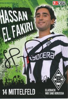 Hassan El Fakiri  2006/2007  Borussia Mönchengladbach  Fußball  Autogrammkarte original signiert 