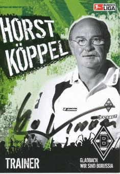 Horst Köppel  2005/2006  Borussia Mönchengladbach  Fußball  Autogrammkarte original signiert 
