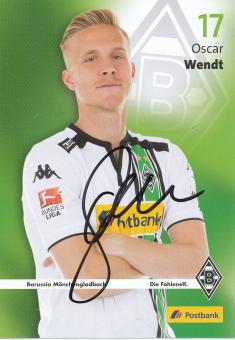 Oscar Wendt  2015/2016  Borussia Mönchengladbach  Fußball  Autogrammkarte original signiert 