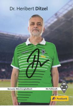Dr. Heribert Ditzel  2013/2014  Borussia Mönchengladbach  Fußball  Autogrammkarte original signiert 