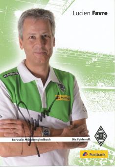 Lucien Favre  2014/2015  Borussia Mönchengladbach  Fußball  Autogrammkarte original signiert 