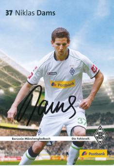 Niklas Dams  2012/2013  Borussia Mönchengladbach  Fußball  Autogrammkarte original signiert 