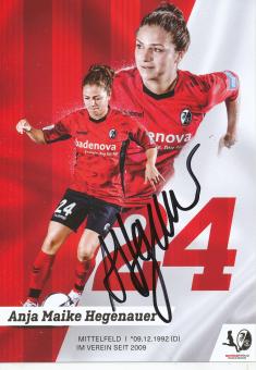 Anja Maike Hegenauer  2018/2019  SC Freiburg  Frauen Fußball Autogrammkarte original signiert 