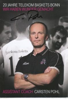 Carsten Pohl  Telekom Baskets Bonn  Basketball  Fußball Autogrammkarte original signiert 