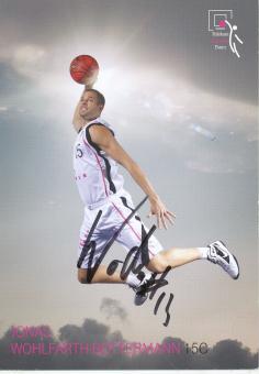 Jonas Wolfarth Bottermann  Telekom Baskets Bonn  Basketball  Fußball Autogrammkarte original signiert 
