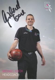 Michael Koch  Telekom Baskets Bonn  Basketball  Fußball Autogrammkarte original signiert 
