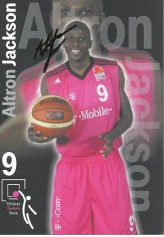 Altron Jackson  Telekom Baskets Bonn  Basketball  Fußball Autogrammkarte original signiert 