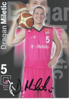 Dragan Miletic  Telekom Baskets Bonn  Basketball  Fußball Autogrammkarte original signiert 