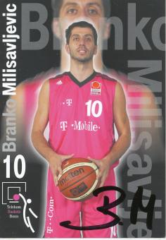 Branko Milisavljevic  Telekom Baskets Bonn  Basketball  Fußball Autogrammkarte original signiert 