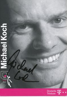 Michael Koch  Telekom Baskets Bonn  Basketball  Fußball Autogrammkarte original signiert 