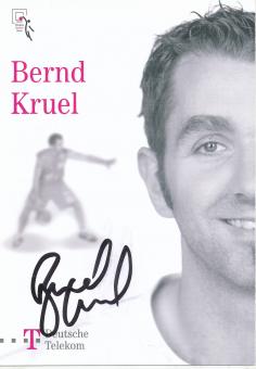 Bernd Kruel  Telekom Baskets Bonn  Basketball  Fußball Autogrammkarte original signiert 