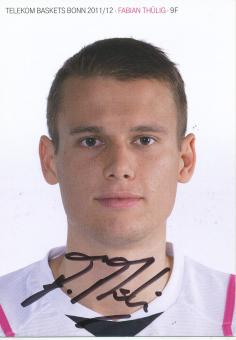 Fabian Thülig  Telekom Baskets Bonn  Basketball  Fußball Autogrammkarte original signiert 